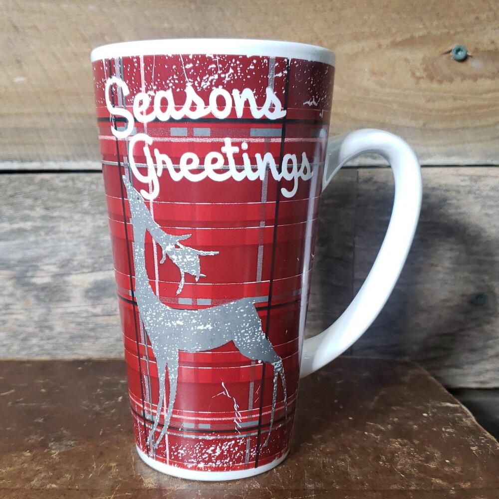 Season's Greetings Latte Mug - Sentimental Holiday by Jay